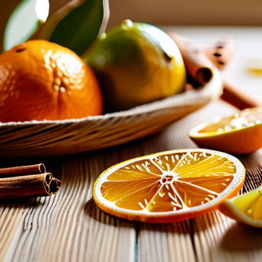 Homemade dried citrus garlands for holiday decor.
