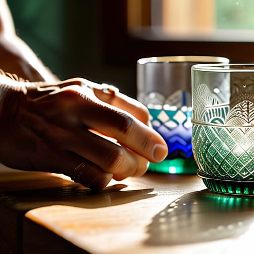 Upcycled Glassware with a Custom Edge.