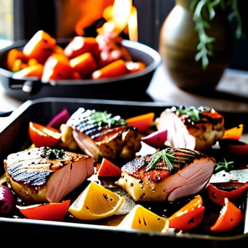 The One-Pan Sheet Pan Roast chicken.